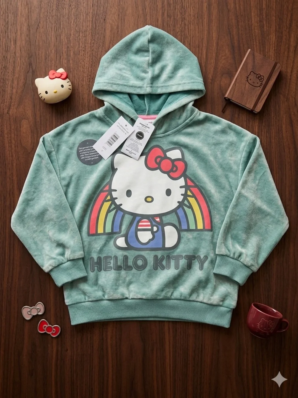 NWT Hello Kitty Toddler Girls Hoodie Wide Leg Pants 2pc Matching Set 2T